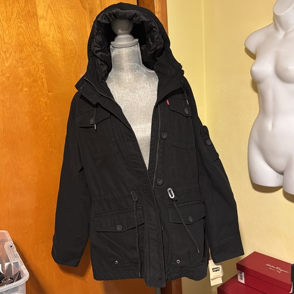 Levi’s light weight military jacket plus size black NWT - Picture 8 of 12